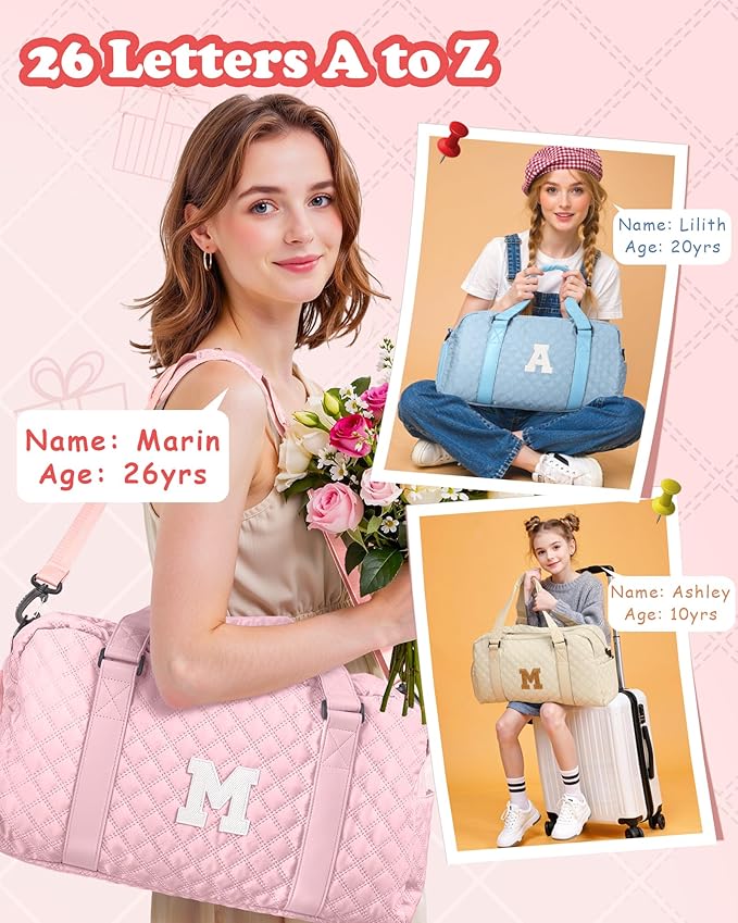 Teen Girl Gifts Trendy Stuff, Duffle Bag Gifts for Women 10 11 12 13 14 15 16 17 18yrs: Overnight bags, Dance Cheer bag Sports for Girl, Gymnastics Bags, Birthday gifts for Kids Teens