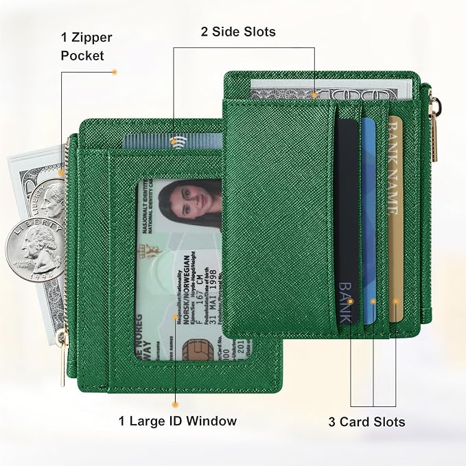 Sodsay Card Case Slim Front Pocket Wallet for Women Credit Card Holder with Keychain | Slim, Front Pocket, Credit Card Holder, with Keychain