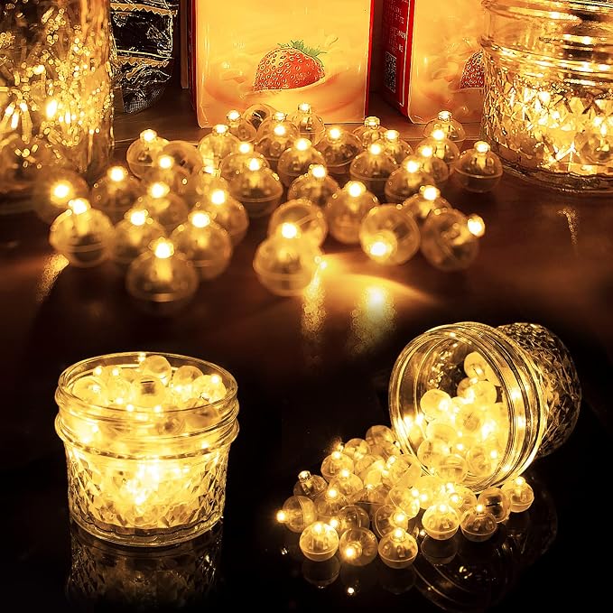 Aogist 200Pcs Warm White Balloon Lights with Hook,Long Standby Time,Waterproof Mini Light for Birthday Party Wedding Christmas Halloween Easter Decorative (Flash)