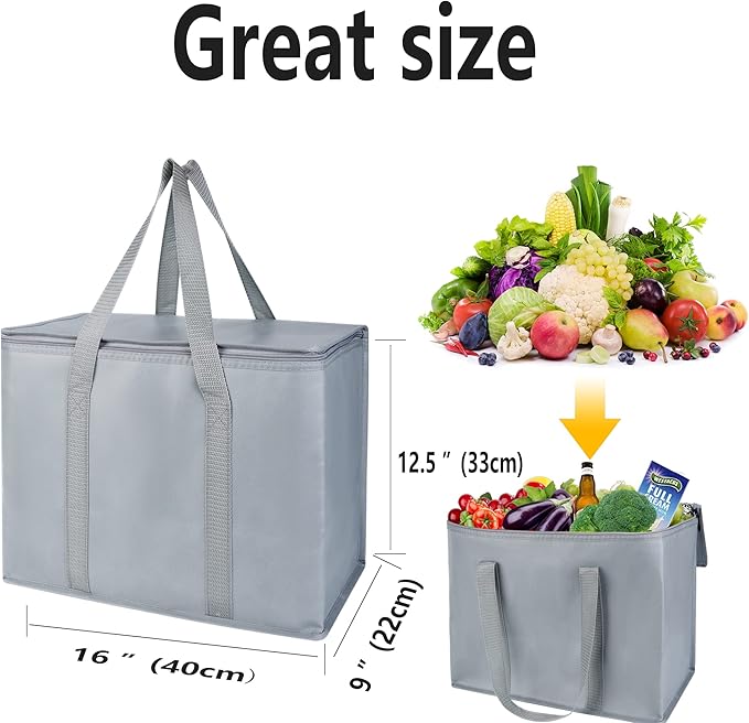 musbus 2 pk Insulated Car Organizer - Collapsible, Multi-Compartment Automotive SUV Trunk Organizer for Storage w/Adjustable Straps - Truck & Car Accessories for Women and Men Grey, gyay