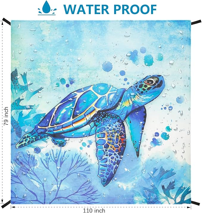 Beach Blanket Sandproof Extra Large Beach Mat Adults Waterproof Quick Drying Sand Free Mat Made by Premium Polyester with 4 Stakes & 4 Corner Pockets for Outdoor Travel Camping Hiking