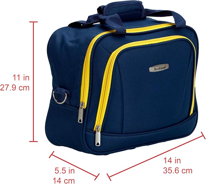 Rockland Fashion Softside Upright Luggage Set, Navy, 2-Piece (14/19)