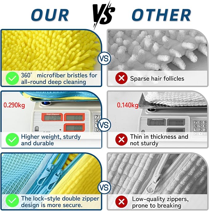 Anybar Shoe Washing Machine Bag –2 Pcs Reusable Laundry Shoe Bag 360° Deep Cleaning Sneaker Washing Machine Bag Fits All Shoe Types Microfiber Inside with Self-locking Zipper (Yellow)