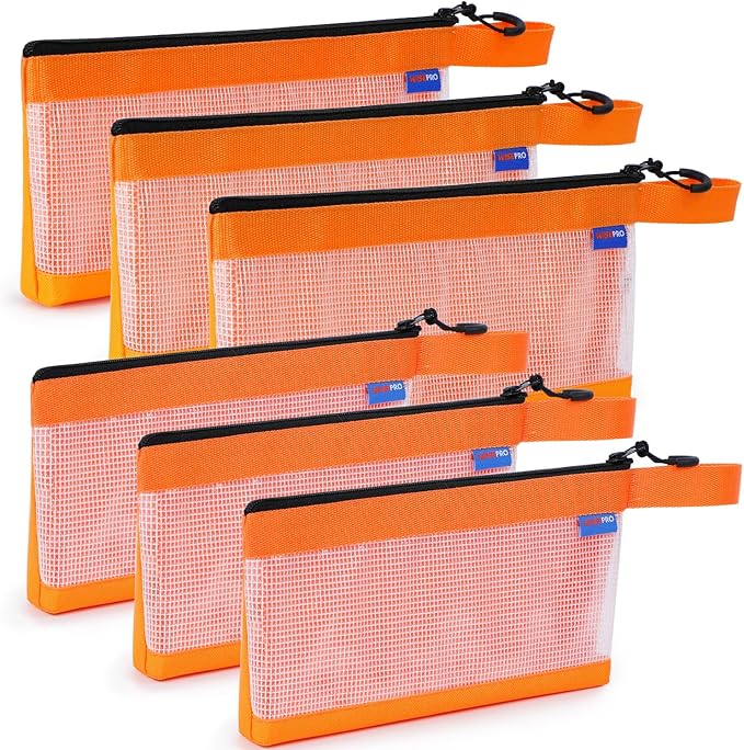 Zipper Tool Pouches, Multi-Purpose Utility Tool Bags Organizer for Small Hand Tools, Screws, Nails, Hardware, Pliers & Wrenches, Storage Pouch Set for Electricians, Plumbers, HVAC & Mechanics