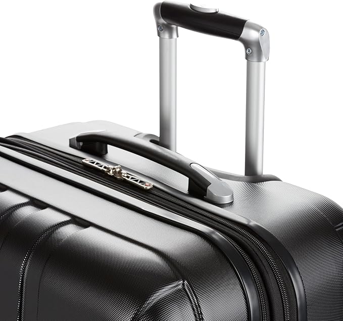 SwissGear 7585 Hardside Expandable Luggage with Spinner Wheels, Black, 2-Piece Set (19/27)