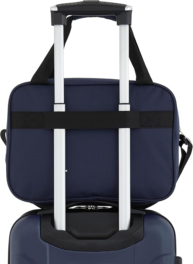 Travelers Club Chicago Hardside Expandable Spinner Luggage, Navy Blue, 3 Piece Set