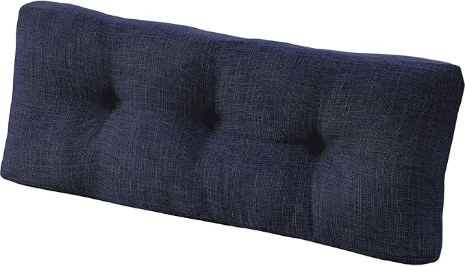 downluxe Indoor Bench Cushion for Indoor Furniture, Non-Slip Tufted Overstuffed Textured Foam Bench Seat Cushion, 42" X 16" X 4", Navy, 1 Pack