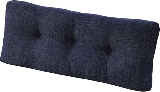 downluxe Indoor Bench Cushion for Indoor Furniture, Non-Slip Tufted Overstuffed Textured Foam Bench Seat Cushion, 42" X 16" X 4", Navy, 1 Pack