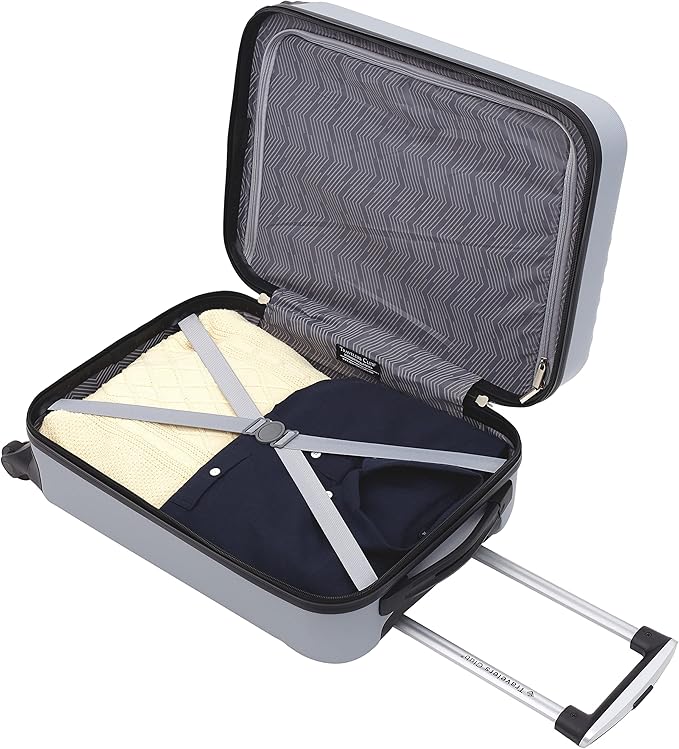 Travelers Club Cosmo Luggage, Silver-20, 20-Inch