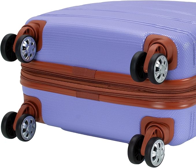 Rockland Melbourne Hardside Spinner Wheel Luggage, Lavender, Carry-On 20-Inch