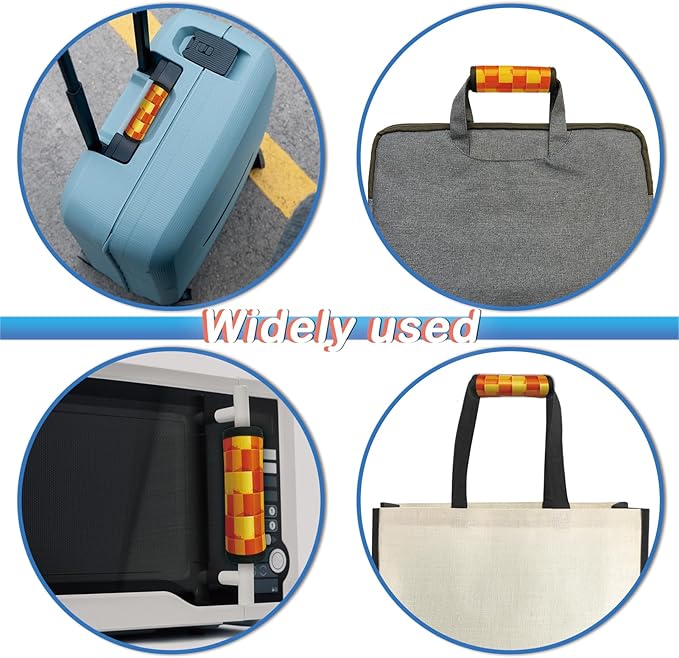 5 Pack Luggage Handle Wrap, Neoprene Suitcase Handle Cover, Bright Color Luggage Identifier for Easy Airport Pickup, Soft Grip Travel Accessories for Cruise Airplane, Orange