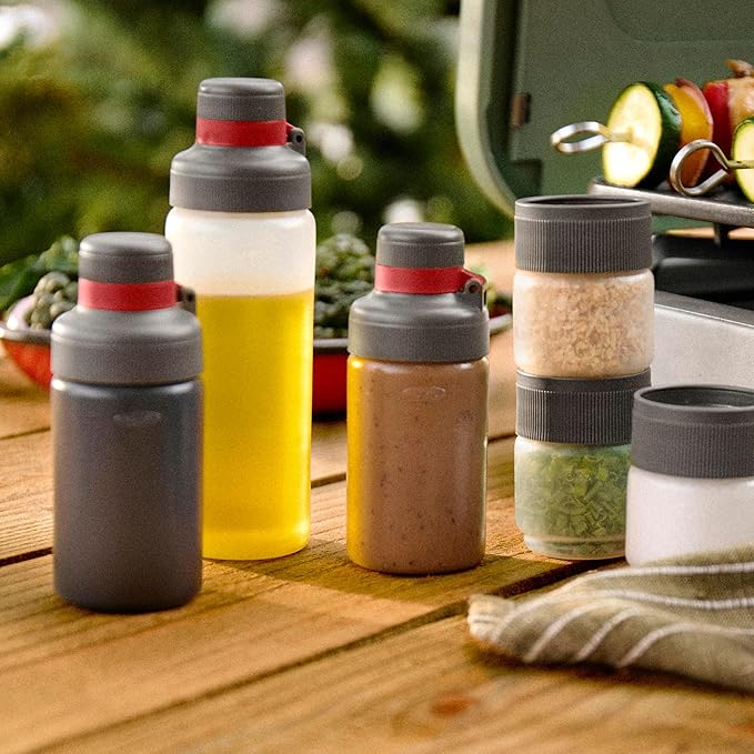 OXO Outdoor 7-Piece Spice Shaker & Squeeze Bottle Set | 7-Piece, Set