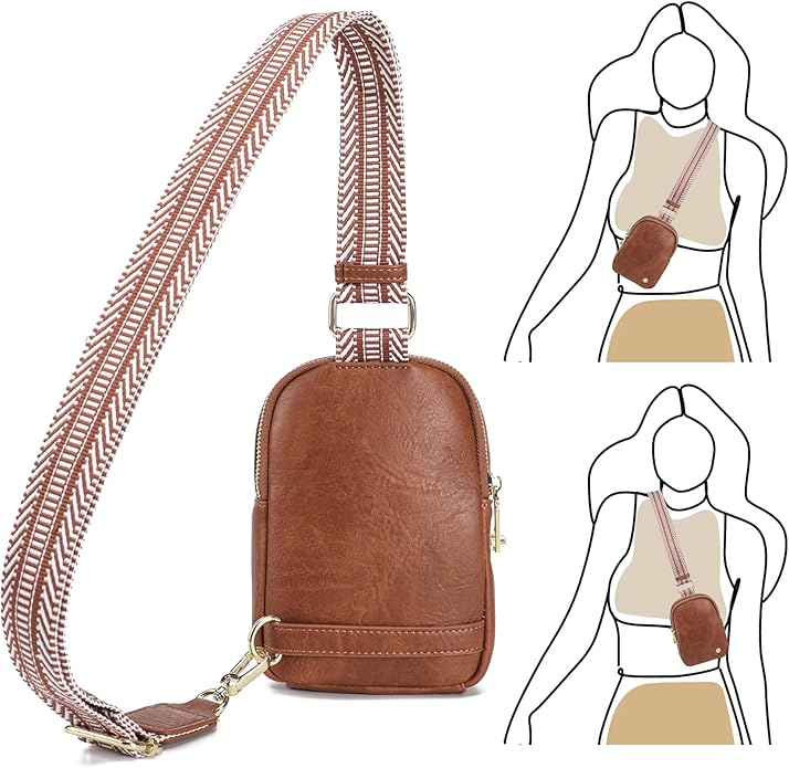 INICAT Anti Theft Crossbody Bag for Women, Small RFID Blocking Sling Purse with Zipper Lock for Travel, Vegan Leather
