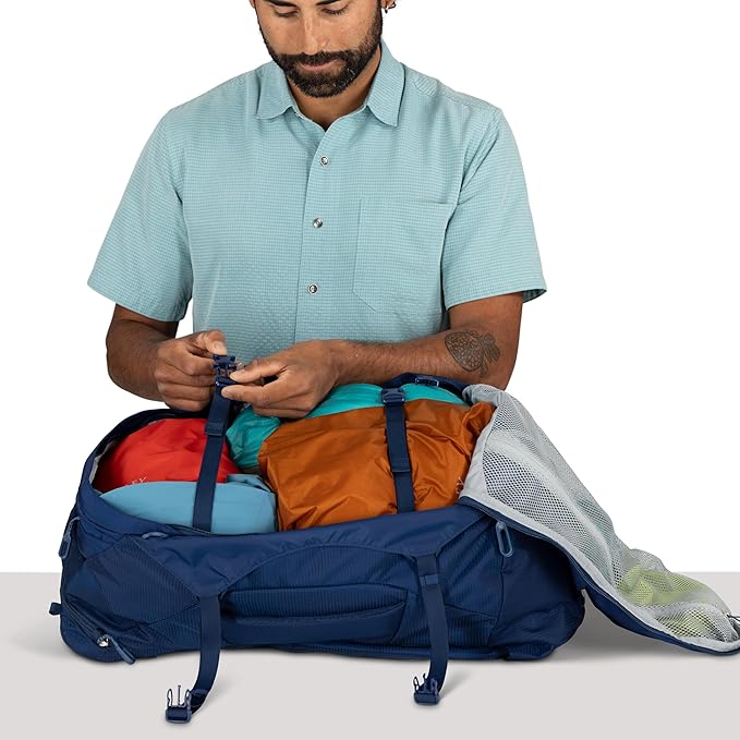 Osprey Farpoint 40L Men's Travel Backpack - Carry On Bag with Laptop Sleeve and Toiletry Pocket, Sawdust