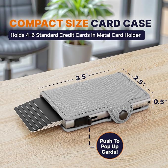 Conceal Plus Pop Up Wallet for Women – Slim Wallet for Small Purse & Crossbody Bag with Quick Card Access and RFID Blocking – Compact Card Holder (4-6 Card Capacity)
