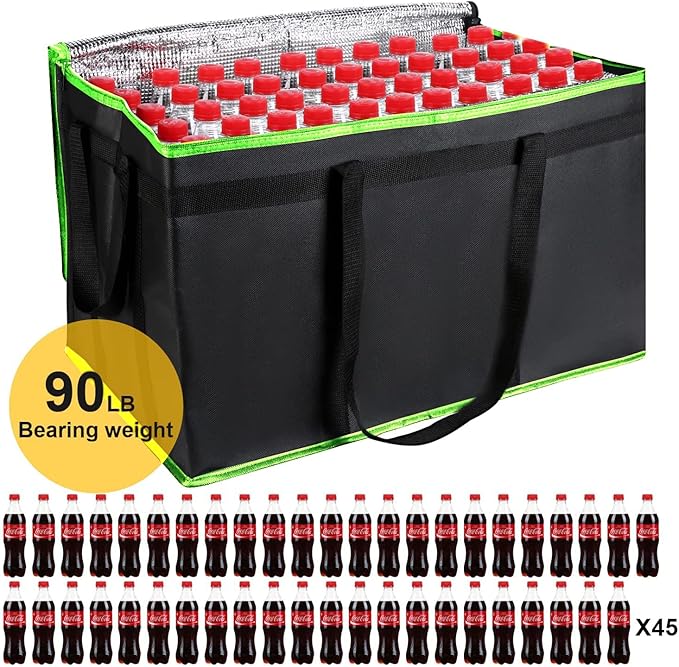 musbus XXXL Insulated Food Delivery Bag Cooler Bags Keep Food Warm Catering Therma for doordash Catering Cooler Bags Keep Food Warm Catering Therma Catering Shopper hot Black