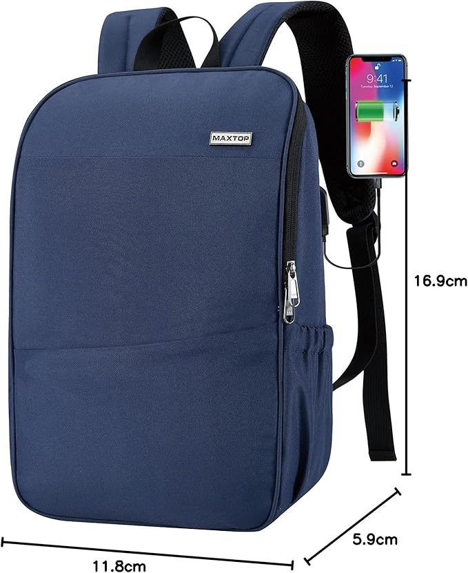 MAXTOP Laptop Backpack Bookbag Backpack with USB Charging Port Anti-Theft[Water Resistant] Work College Business Travel Computer Backpack for Men Women Fits up to 16" Notebook