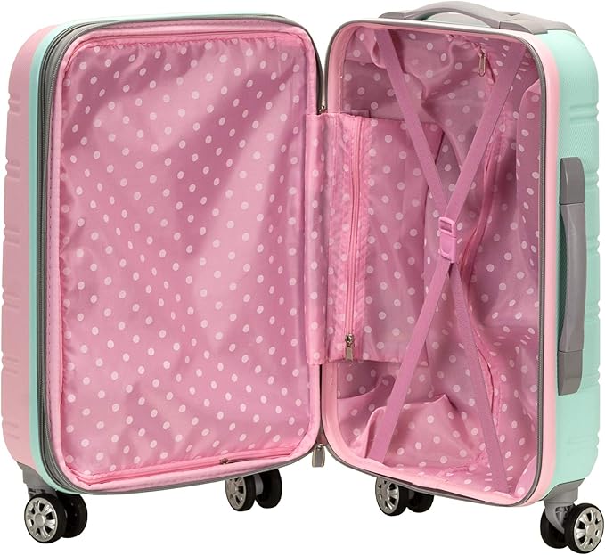 Rockland Melbourne Hardside Expandable Spinner Wheel Luggage, Mint, Carry-On 20-Inch