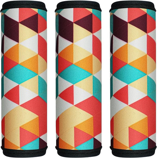 HEYSKAY 3pcs Neoprene Luggage Handle Wrap for Suitcase Identifier Travel Bag Wraps Luggage ID Tags Cover (Diamondx3)