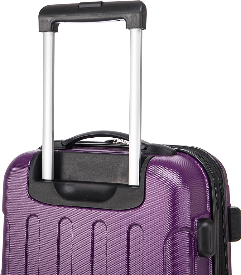 Rockland London Hardside Spinner Wheel Luggage Set, Purple, Carry-On 20-Inch and Tote 14-Inch (F1902-PURPLE)