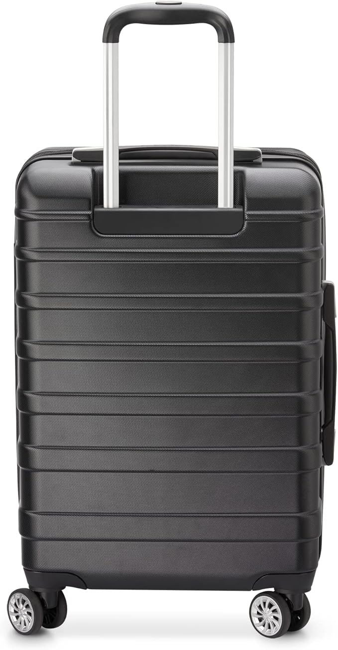 DELSEY PARIS Margot Hardside 3-Piece Set, Expandable Luggage with 4 Spinner Wheels, Lightweight Suitcase, 21" Carry-On, 24" Checked Medium, 28" Checked Large, Black