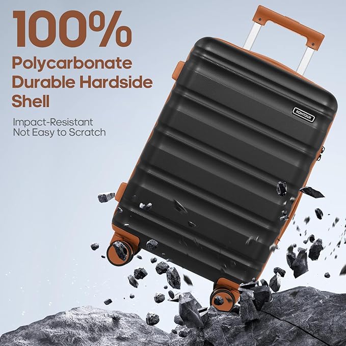 3 Piece Luggage Set 20 Inch Carry On Suitcase with Spinner Wheels, PC Hard Shell TSA Lock, Expandable & Fully Lined Interior, Airline Approved