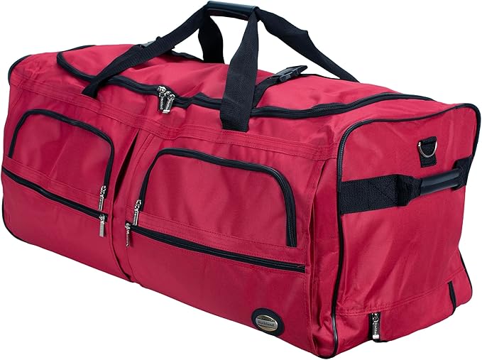Rockland Rolling Duffel Bag, Black, 22"