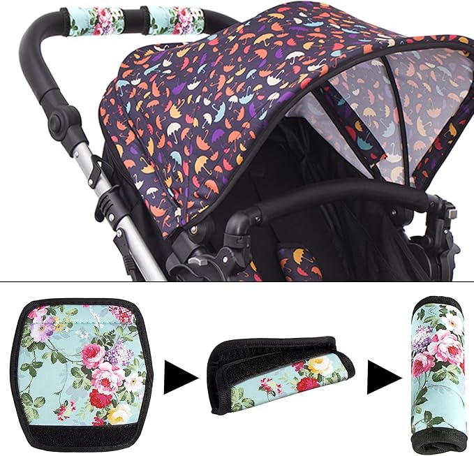3 Pcs a Set, Comfort Neoprene Handle Wraps/Grip/Identifier for Travel Bag Luggage Suitcase Baby Carriage