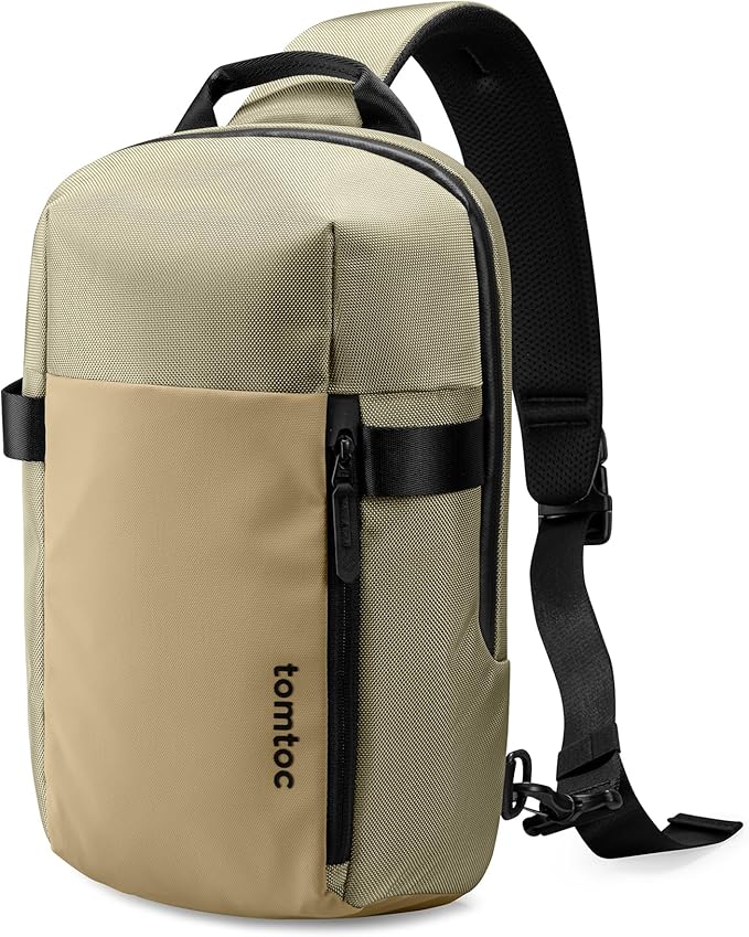 tomtoc 7L Sling Backpack Crossbody Bag for Men Women, EDC Daypack Chest Shoulder bag for 14-inch MacBook Pro M5 Pro/Max, 13" MacBook Air, 13" iPad Air M4/Pro M5, Organized, Daily Use, Work, Travel-S