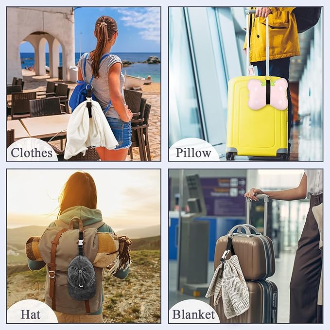 Amylove 3 Pcs Add a Bag Luggage Straps Gripper Heavy Duty Jacket Valises Strap for Travel Belt with Buckle Adjustable Baggage