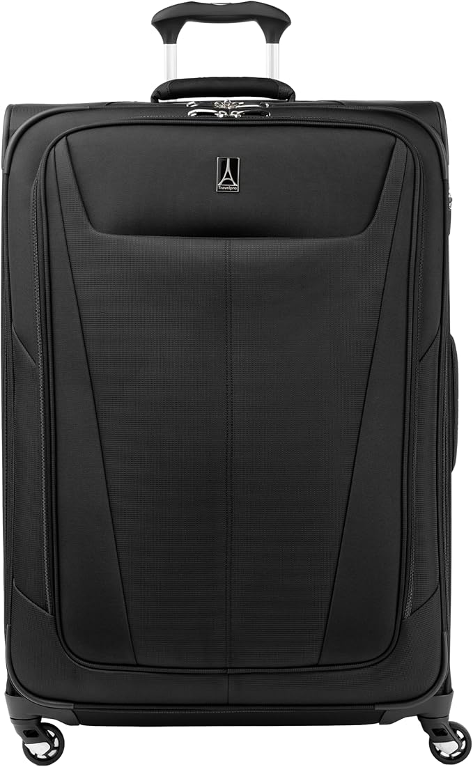 Travelpro Maxlite 5 Softside Expandable Luggage with 4 Spinner Wheels, Lightweight Suitcase, Men and Women, Black, Checked-Large 29-Inch