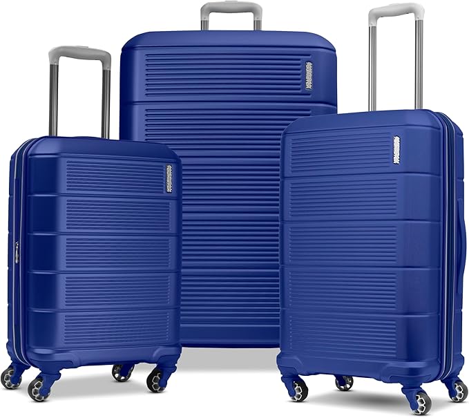 American Tourister Stratum 2.0 Hardside Expandable Luggage with Spinners | Sapphire Blue | 3PC (CO/MED/LG)