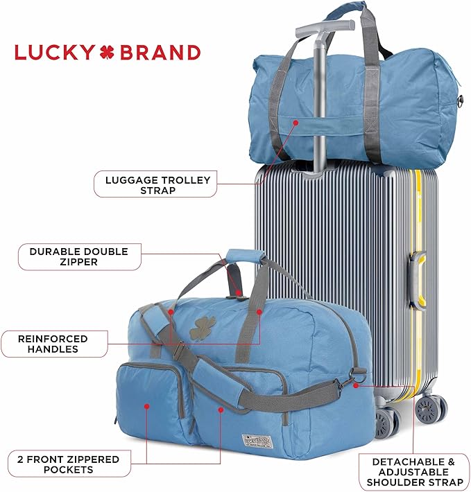 Lucky Travel Duffel Bags 65L, Gym Bag, Travel Bag & Large Duffle Bag for Men, Foldable Overnight Weekender Bags for Women & Men with Adjustable Shoulder Strap,