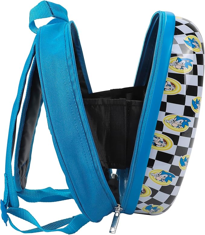 Bioworld Sonic the Hedgehog Kids' 2-Piece Travel Set With Rolling Suitcase And Backpack