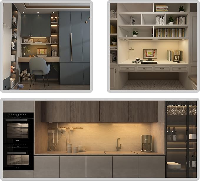 LED Under Cabinet Lighting 20In Kitchen Under Counter Lights Strip Dimmable Touchless with Manual Sensor,Undercounter Light Bar Plug in,4000k Natural White for Display,Shelves,Workbench,Desk,1pcs