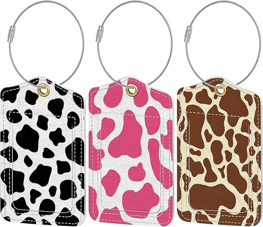 Luggage Tag, 3 Pack Travel Cruise Luggage Tags for Suitcases, Cute Suitcase Tags Identifiers Bag Tags with Privacy Flap, Baggage Name Tag for Women Men Luggage Backpack Handbag School Bag