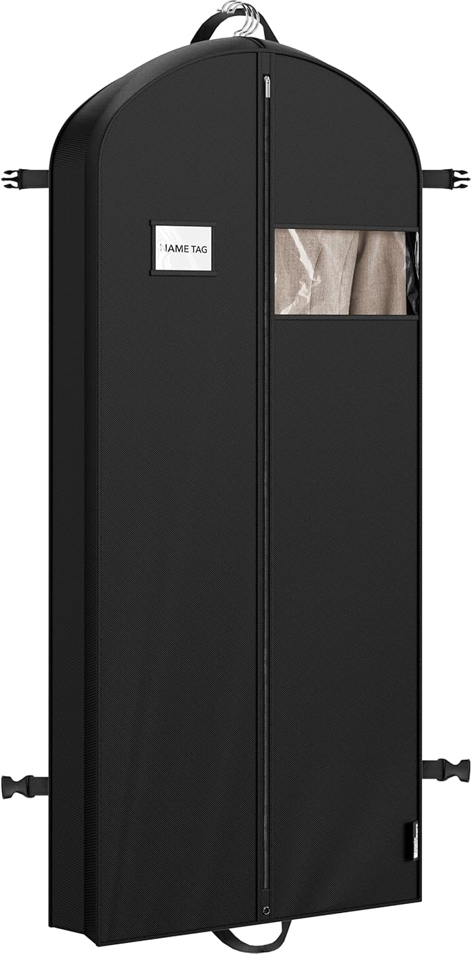 Simple Houseware 60'' Travel Garment Bag for Suits, Dresses, Coats, Tuxedos, Heavy Duty 300D Polyester