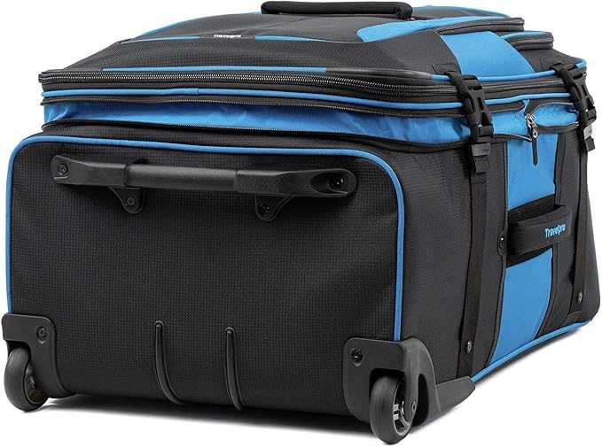 Travelpro Unisex-Adult Bold Softside Expandable Rollaboard Upright Luggage (Blue/Black, 2-Piece Set (22/28))