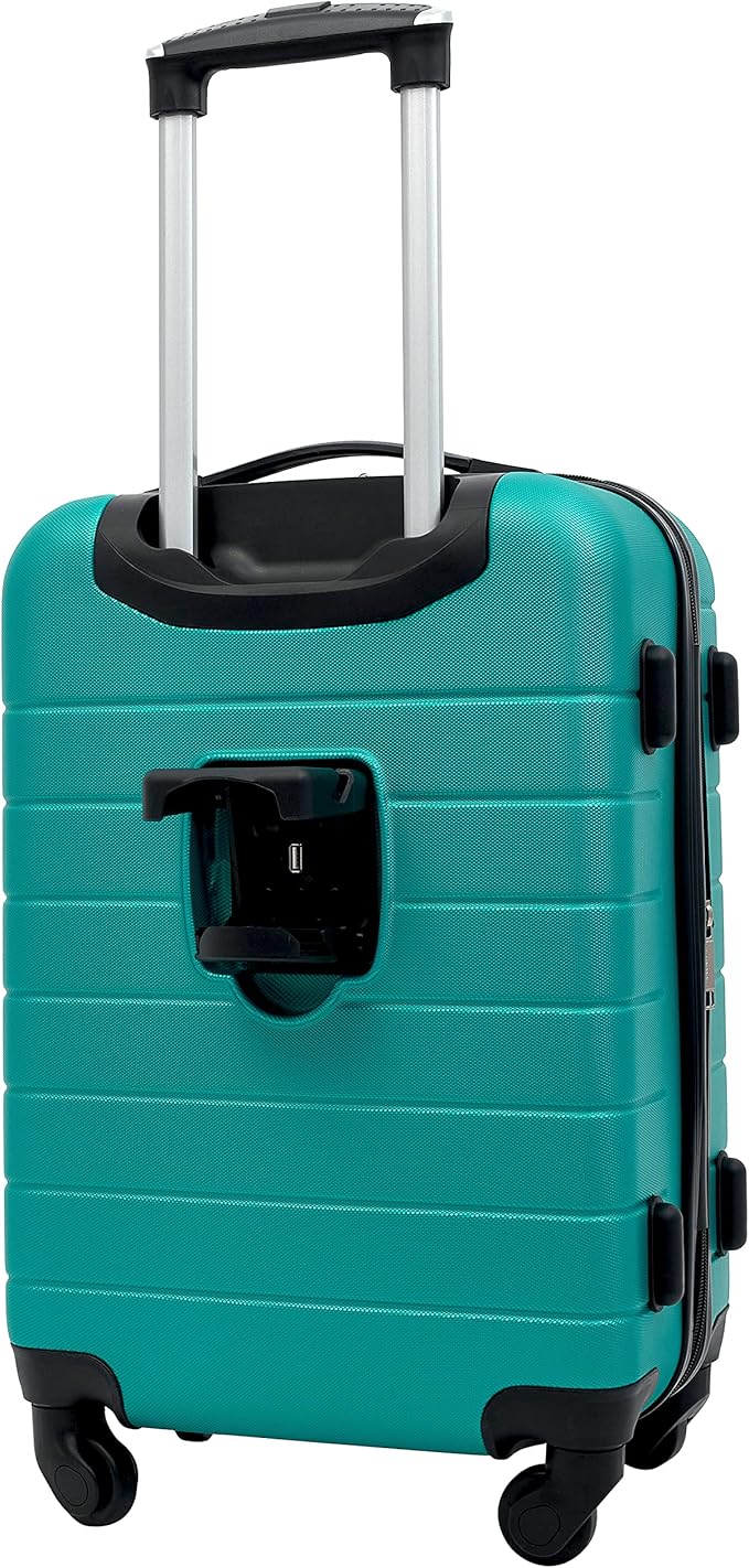 Wrangler Smart Spinner Hardside Luggage, 2 Piece Set, Teal
