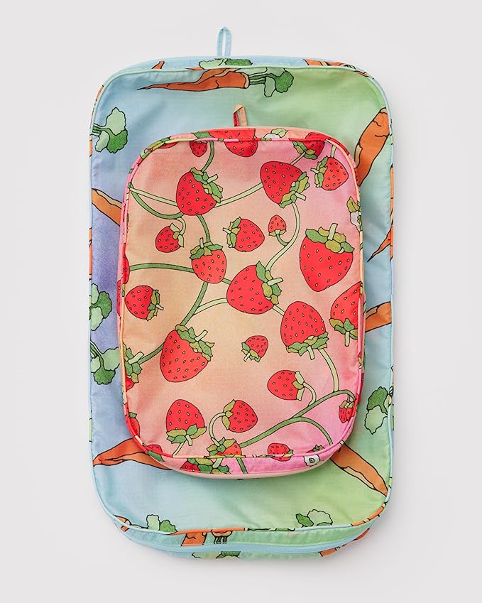 BAGGU Large Packing Cube Set - Carrots & Berries