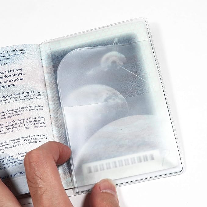 Frosted Passport Cover Plastic Passport Protector Vinyl ID Card Protector Case Holder Travel Pack of 6