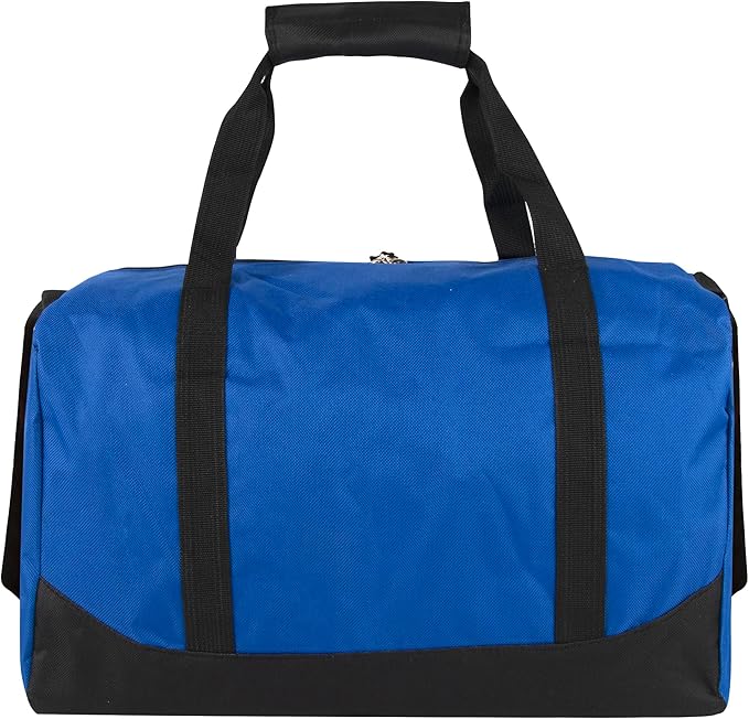 30 Liter, 17 Inch Canvas Duffle Bags for Men and Women – Travel Weekender Overnight Carry-On Shoulder Duffel Tote Bags (Blue)