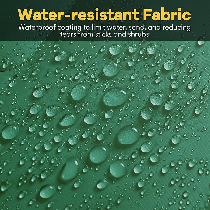 UNIKOME Waterproof Puffy Camping Blanket - Lightweight Packable Outdoor Quilt with Corner Loops, Warm Compact Blanket for Cold Weather Hiking Picnic Stadium Travel, 75"×52", Green