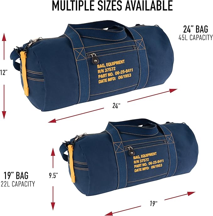 Rothco Canvas Equipment Duffle Bag – Travel & Gym Bag with Heavyweight Cotton Canvas Material – Great for Storing Gear, Clothing, and More