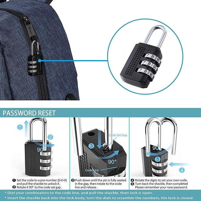 Mancro 17.3 in Business Laptop Backpack for Travel Water Resistant Anti-Theft Backpack with Lock Large Lightweight Computer Bag for Women Men, Blue
