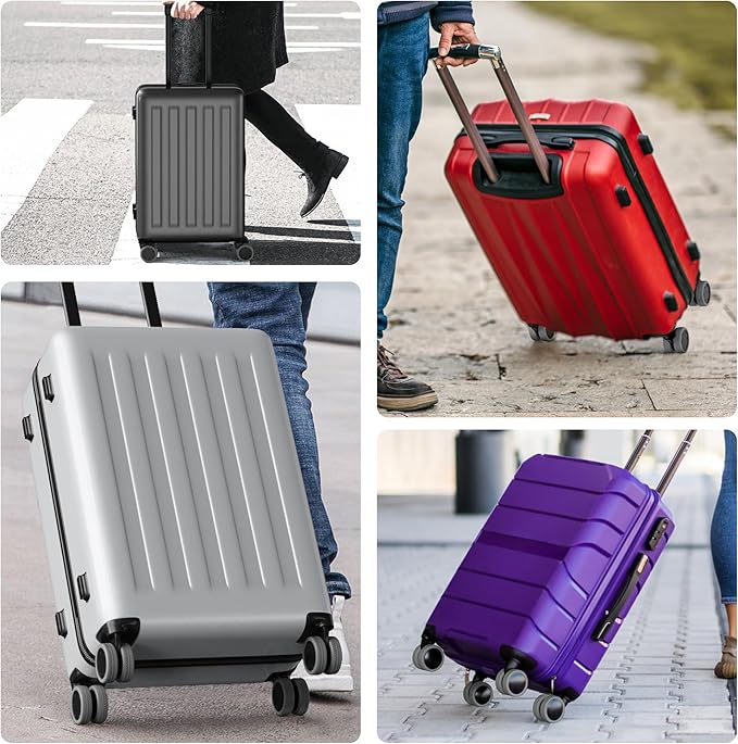 AWINNER 8 Pack Luggage Wheels Covers - Silicone Luggage Wheel Protector Covers for most 8 Spinner Wheel Suitcases or Office Chair Caster,Durable,Mute and Shock Absorption (Grey)