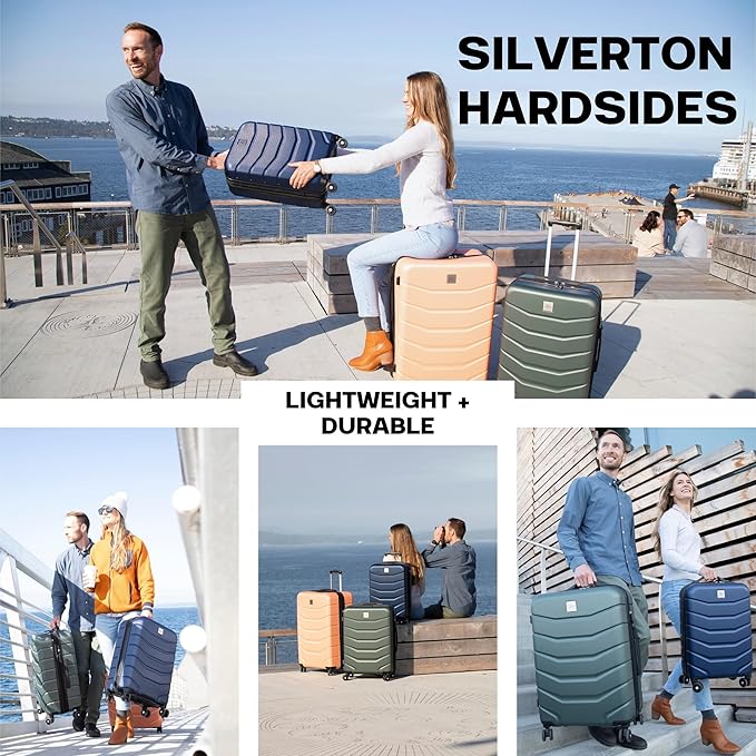 Skyway Luggage Silverton Hardside Collection – Lightweight Durable Suitcases with Wheels, Expandable Luggage for Travel Essentials with TSA Lock, 20-inch Carry-On, 22x14x9, Black