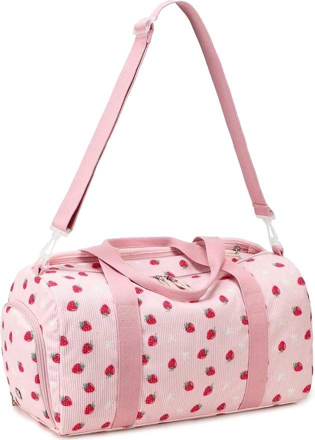 BTOOP Duffle Bag for Gym Sports Women Girls Workout Travel Bag Weekender with Shoe Compartment and Wet Pocket