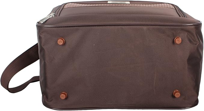 Pathfinder Softside Carry-On Bag for Men, Overnight Weekender Tote 16 Inch Brown