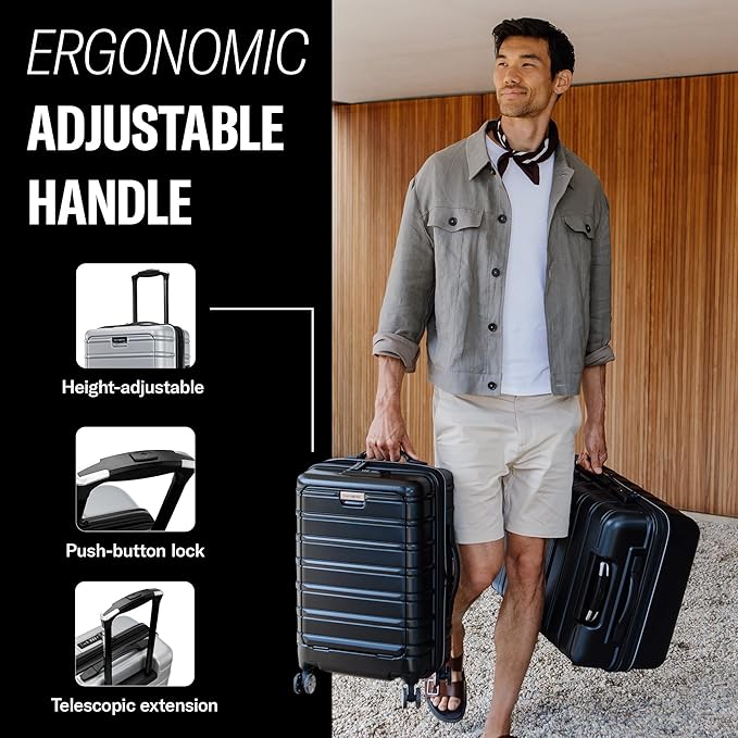 Samsonite Omni 2 PRO Hardside Expandable Luggage with Spinners, Arctic Silver, Carry-on